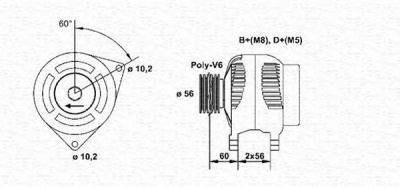 MAGNETI MARELLI 943346207010 -  Генератор